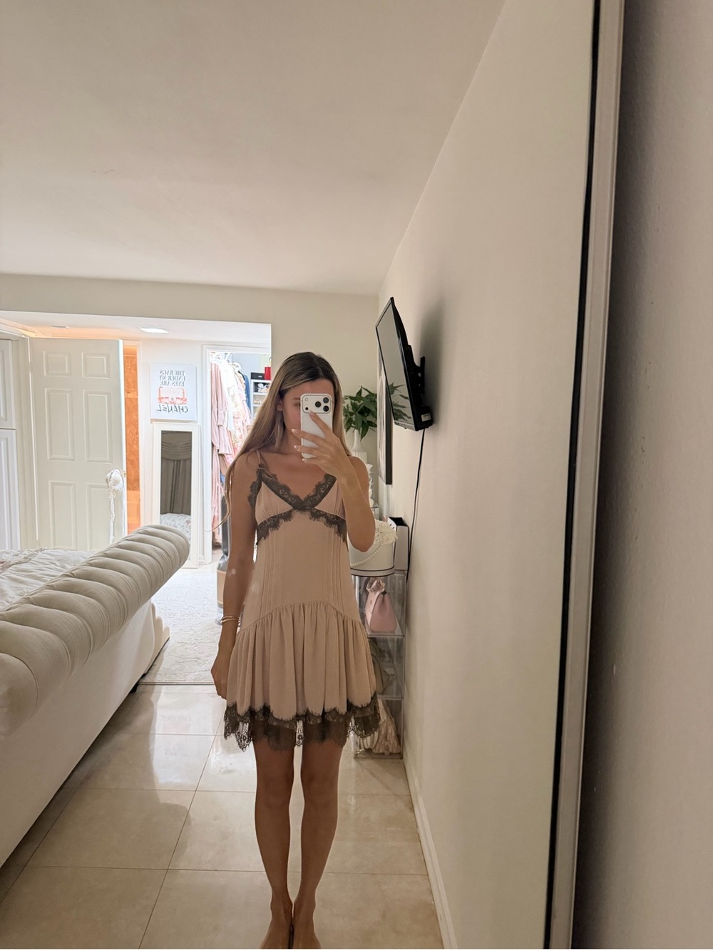 Zara lace trim dress